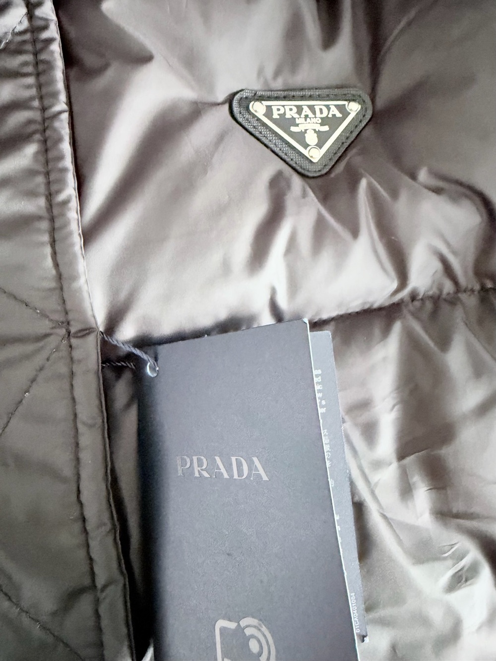 Prada black Hooded Quilted Puffer Jacket - Picture 10 of 12